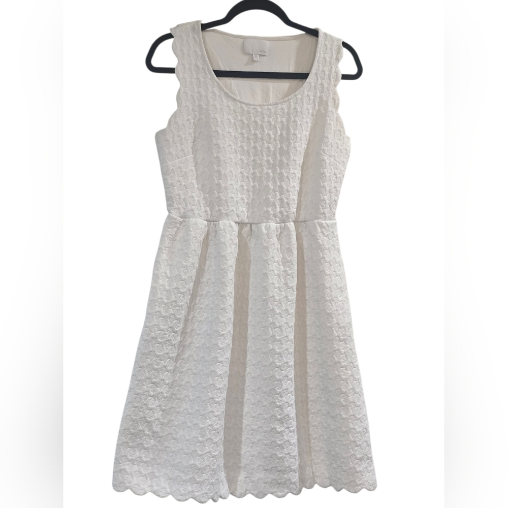 Dalia’s Ivory Textured Fit & Flare Dress